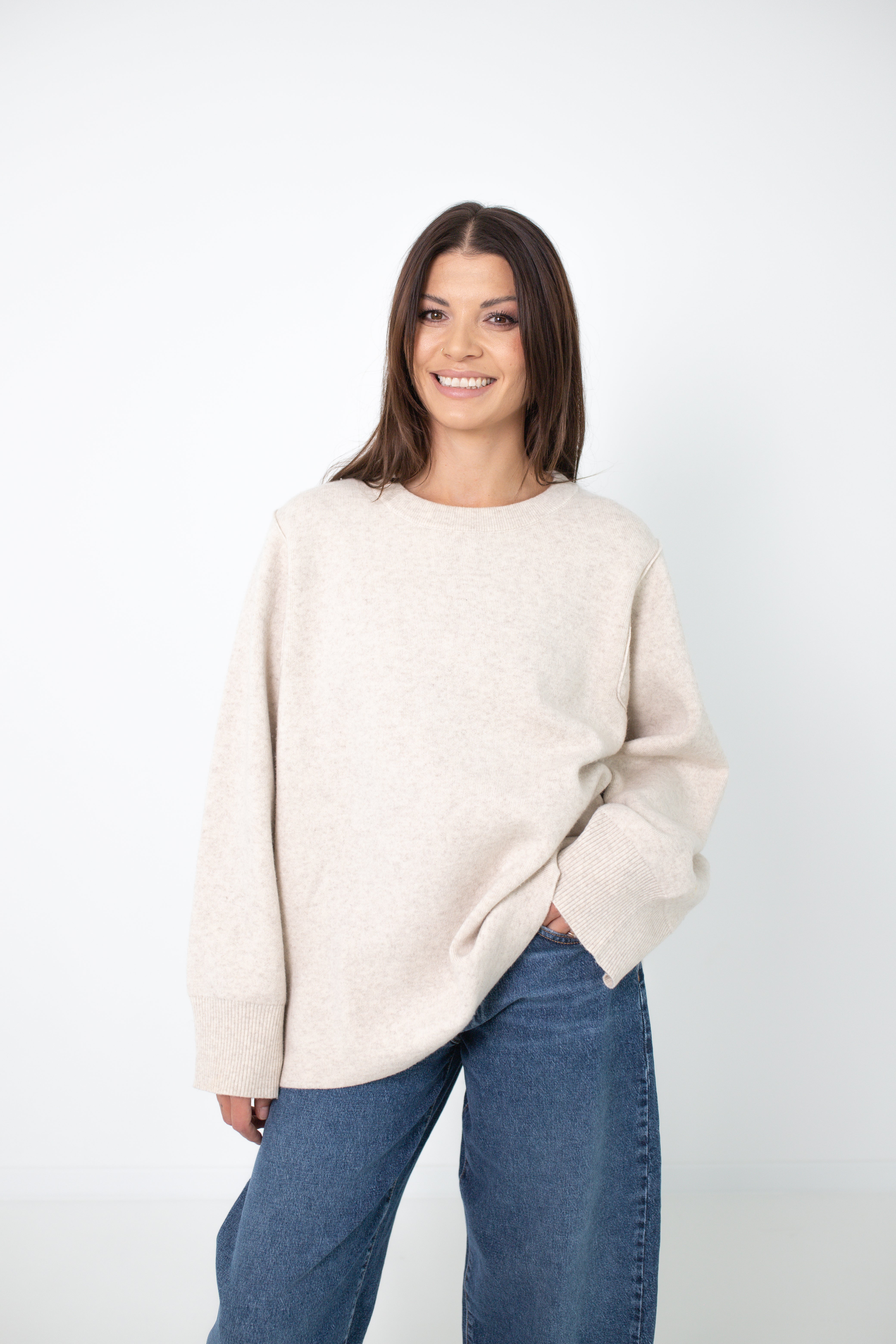 OVERSIZED PULLOVER  SNOW